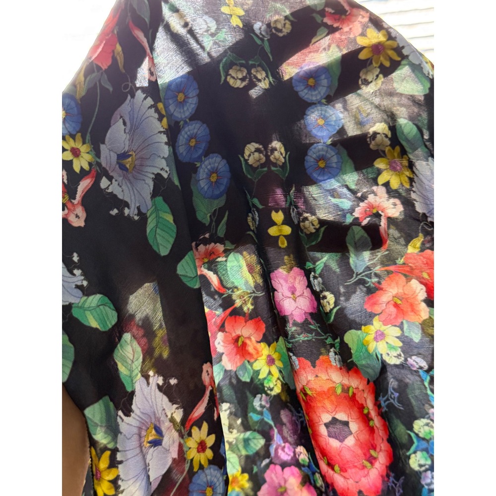 Johnny Was Floral Wide Leg Palazzo Tiered Floral Pants Size XL - Picture 8 of 13